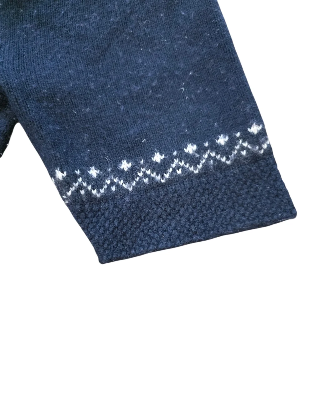 Ralph Lauren Navy Baby Knit Shorts with White Fair Isle Accent 9 Months